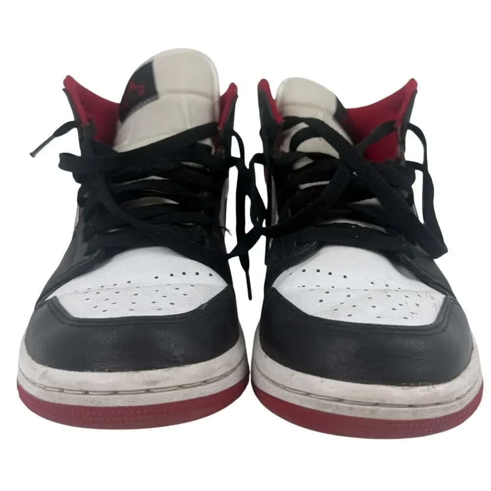 Nike Air Jordan 1 Mid Gym Red Black White Men's Size 8 554724-122